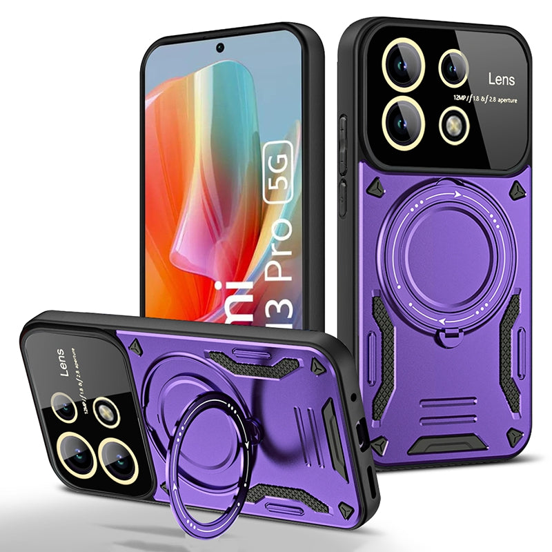 For Xiaomi Redmi Note 13 Pro 5G / Poco X6 5G Magnetic Case PC+TPU Phone Cover with Kickstand For Xiaomi Redmi Note 13 Pro 5G / Poco X6 5G Magnetic Case PC+TPU Phone Cover with Kickstand